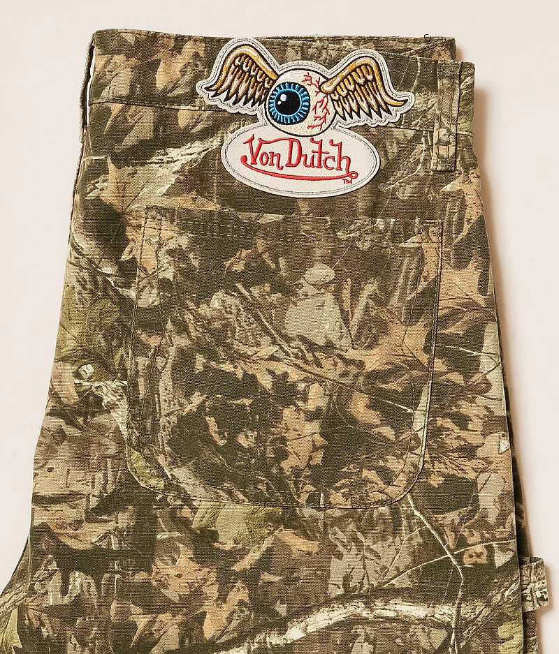Double Knee Camo Denim Short