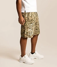 Double Knee Camo Denim Short