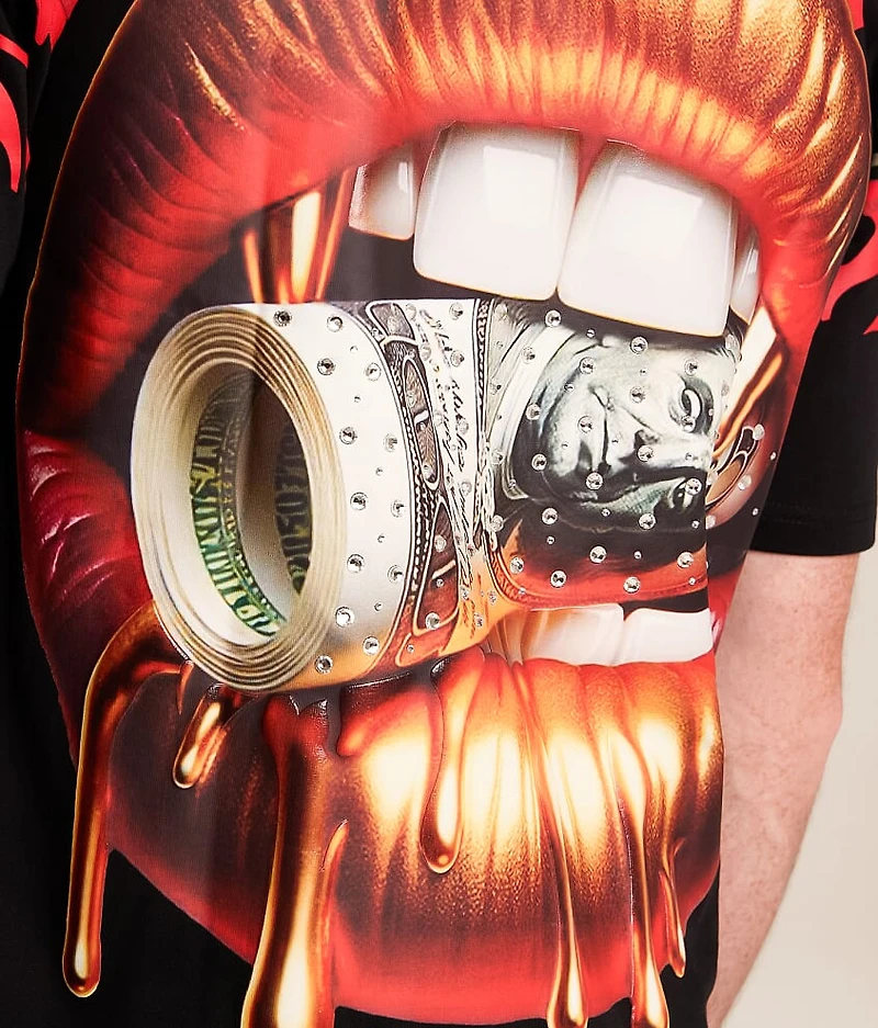 Golden Lips Oversized T-Shirt