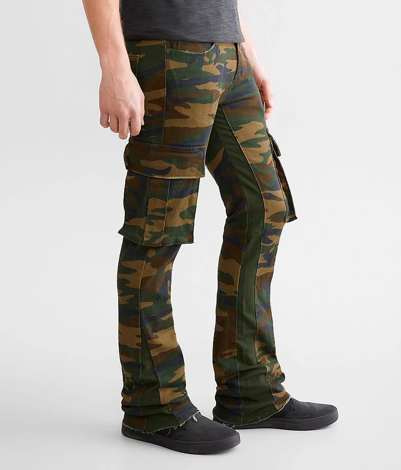 VKTR Stacked Camo Cargo Stretch Jean