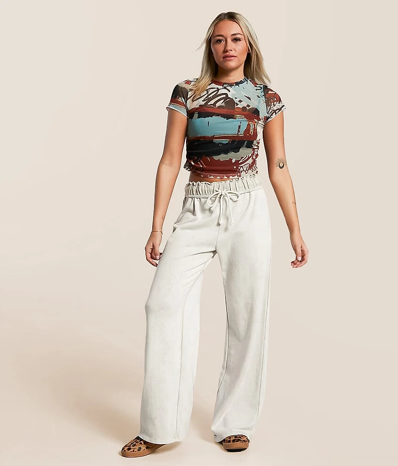 Washed Wide Leg Pant