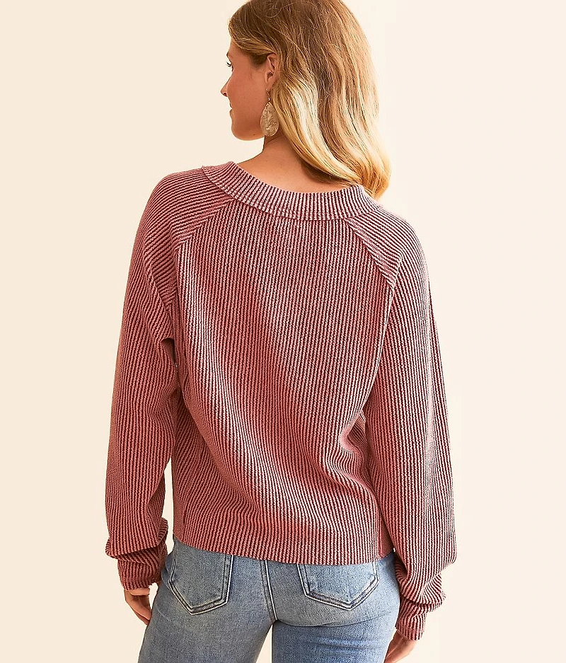 Textured Raw Edge Top