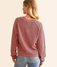 Textured Raw Edge Top