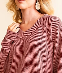 Textured Raw Edge Top