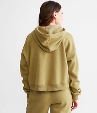 Cropped Boxy Hooded Sweatshirt