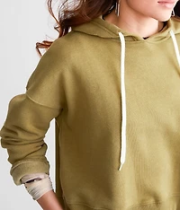 Cropped Boxy Hooded Sweatshirt