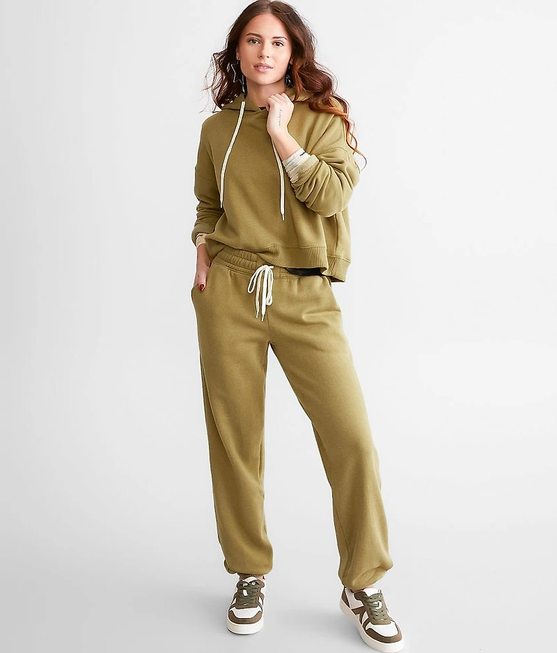 Cropped Boxy Hooded Sweatshirt