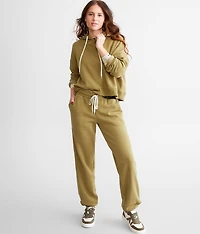 Cropped Boxy Hooded Sweatshirt