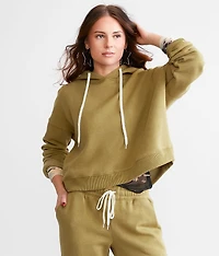 Cropped Boxy Hooded Sweatshirt