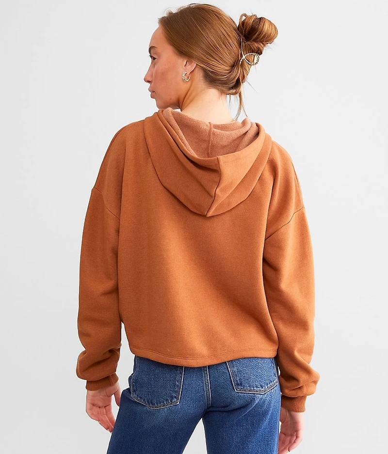 Cropped Boxy Hooded Sweatshirt