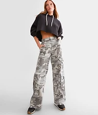 Cropped Boxy Hooded Sweatshirt - One