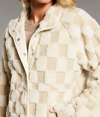 Checkered Sherpa Jacket