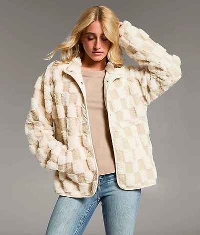 Checkered Sherpa Jacket
