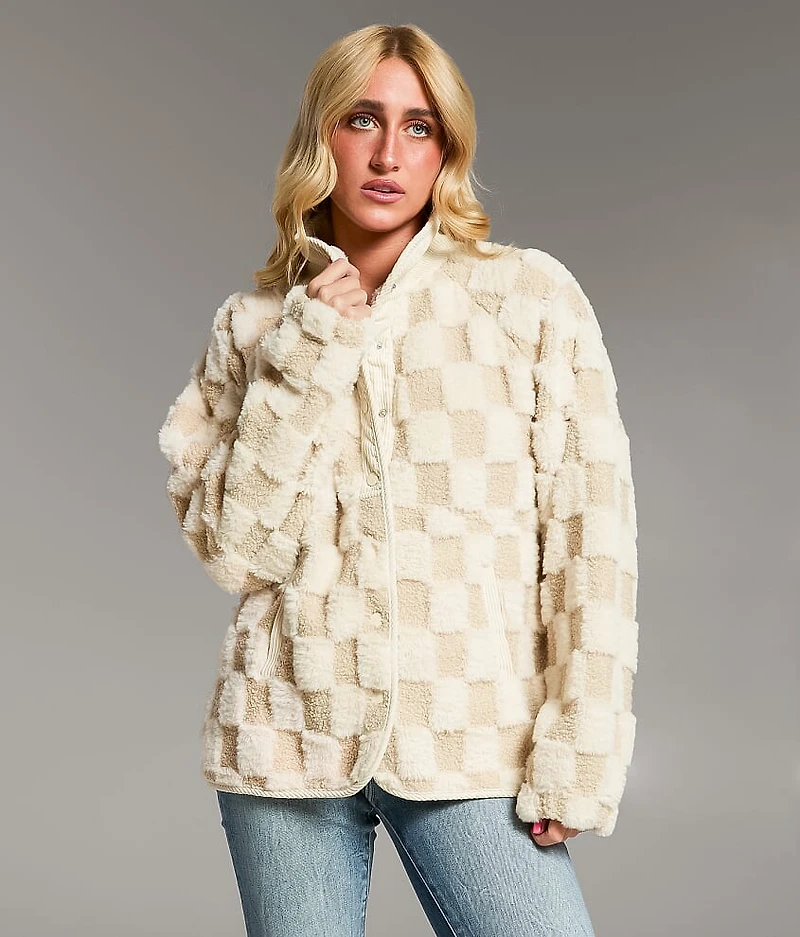 Checkered Sherpa Jacket
