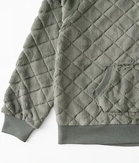 Girls - Fuzzy Quilted Hoodie