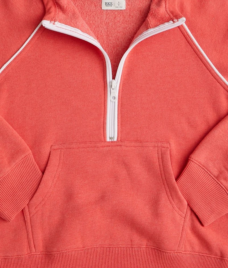 Girls - Quarter Zip Hooded Sweatshirt