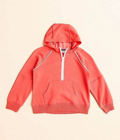 Girls - Quarter Zip Hooded Sweatshirt