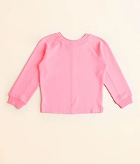 Girls - Raw Edge Neon Pullover