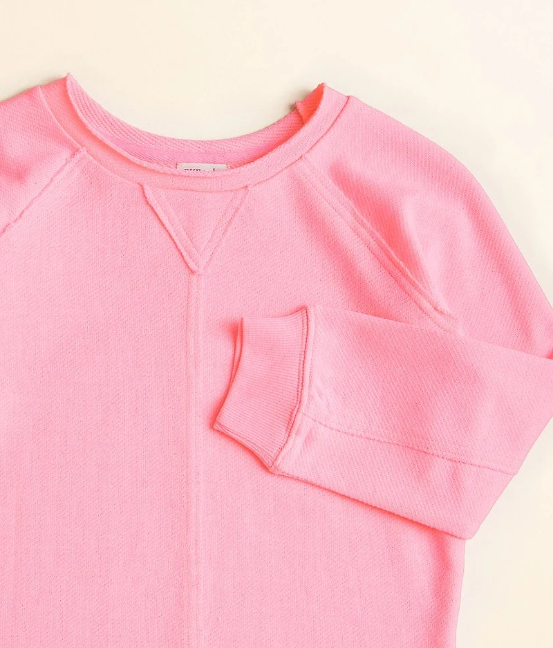 Girls - Raw Edge Neon Pullover