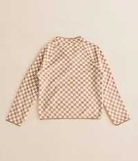Girls - Checkered Fleece Pullover