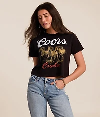 Coors Horses Cowboy Cropped T-Shirt