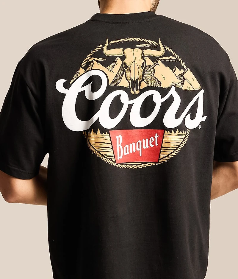 Coors Banquet Skull Rope Mountain T-Shirt