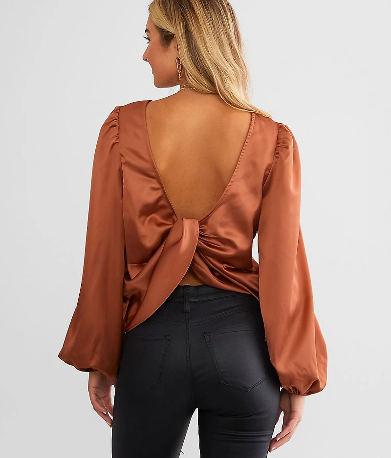 Open Twisted Back Top