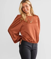 Open Twisted Back Top