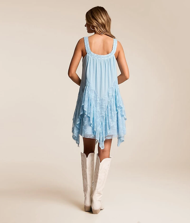 Tiered Lace Ribbon Dress