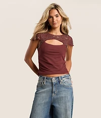 Icon Edit - Embellished Cut-Out Top