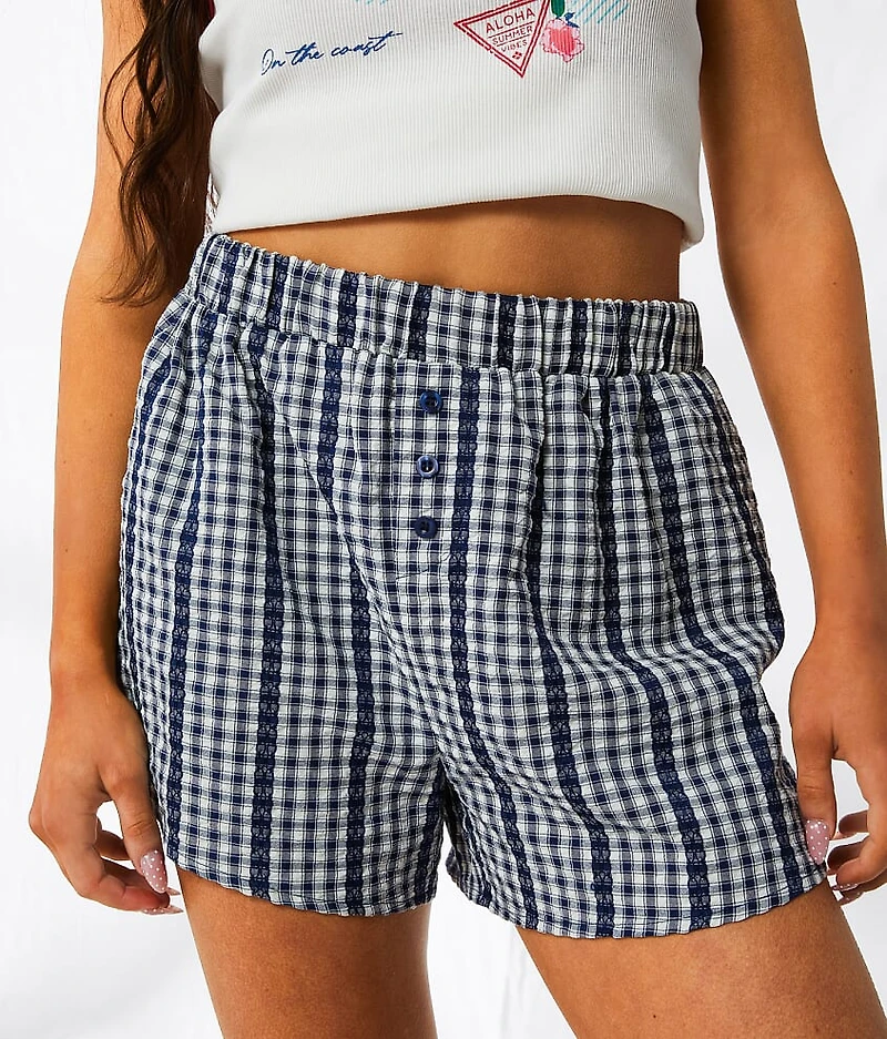 Gingham Lace Boxer Short