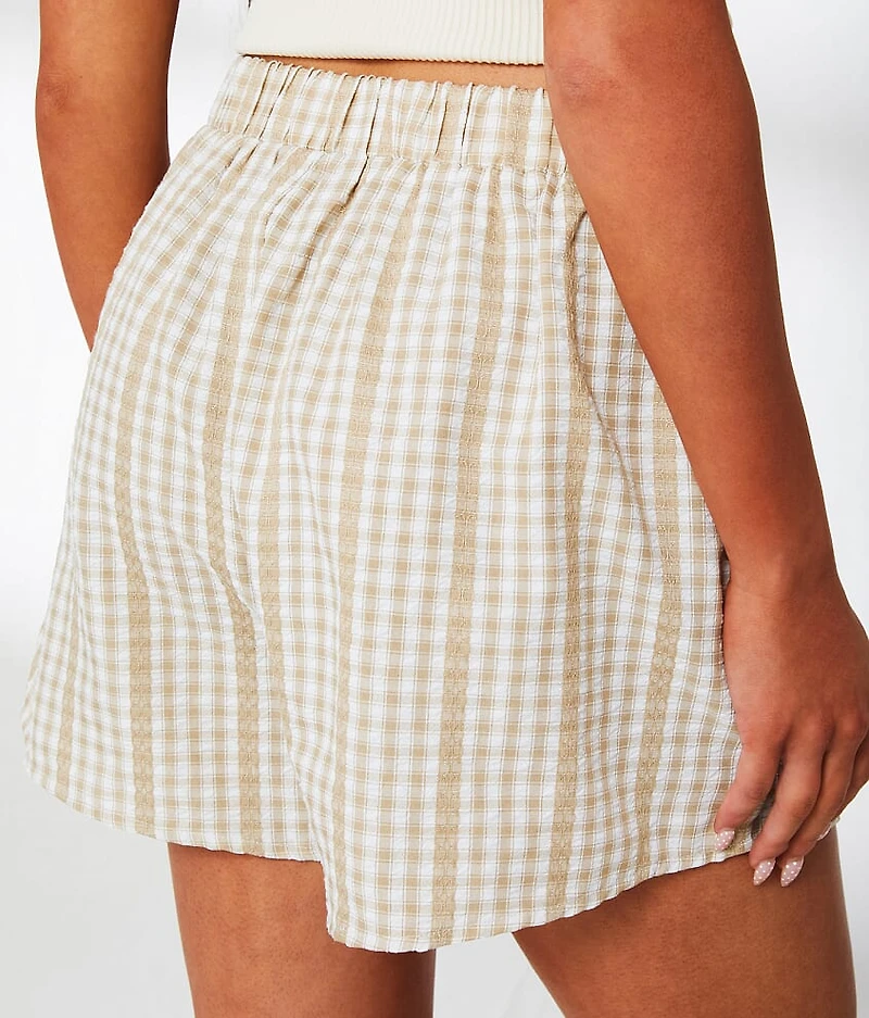 Gingham Lace Boxer Short