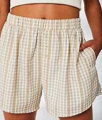 Gingham Lace Boxer Short