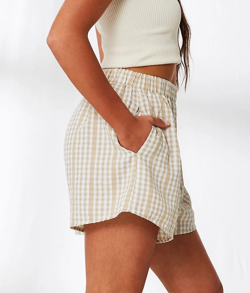 Gingham Lace Boxer Short