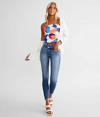 Satin Cropped Tank Top