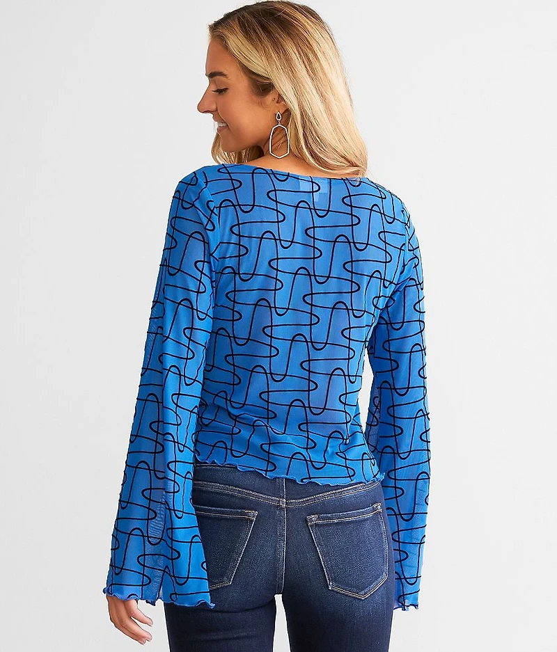 Flocked Mesh Top