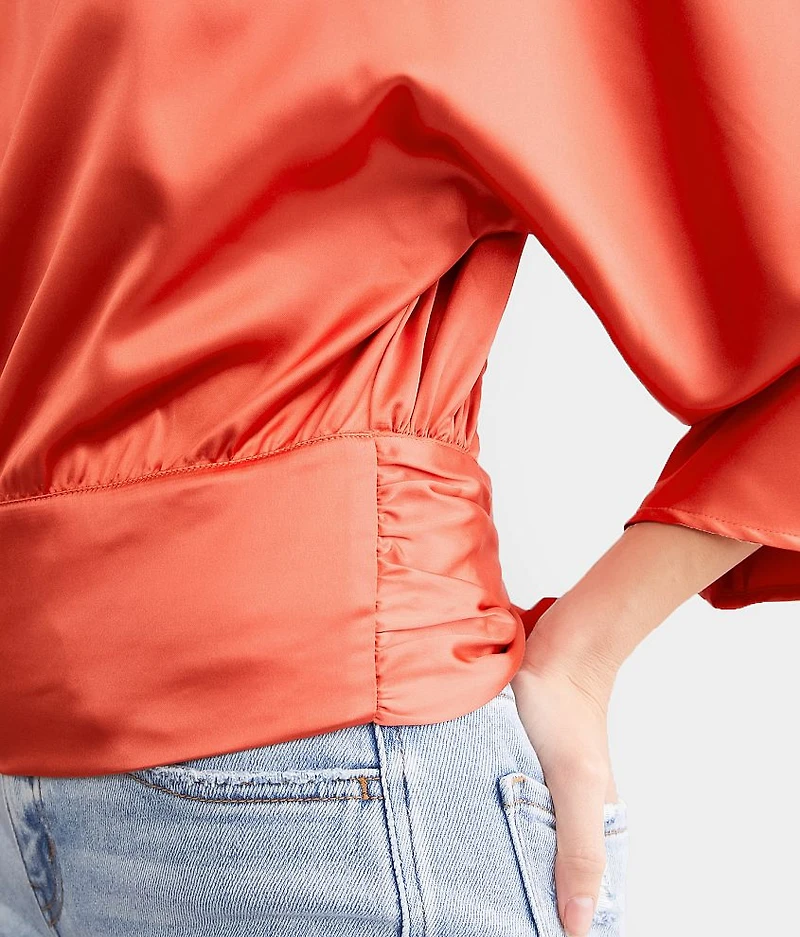Satin Back Tie Top