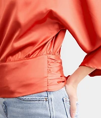 Satin Back Tie Top