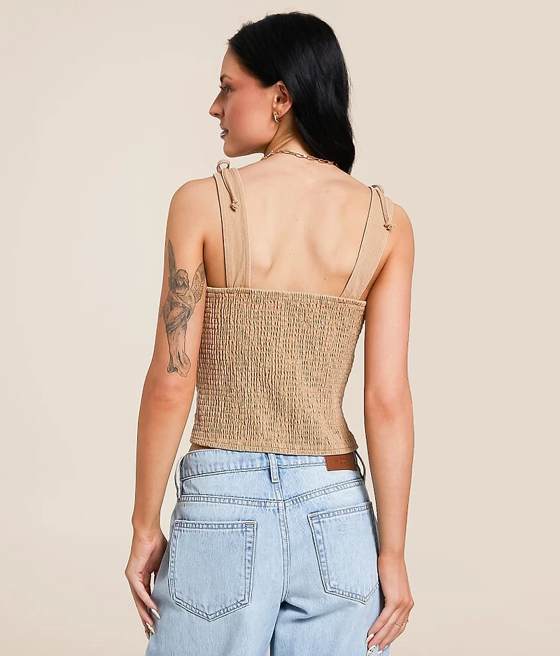 Washed Denim Tank Top