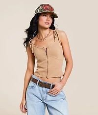 Washed Denim Tank Top