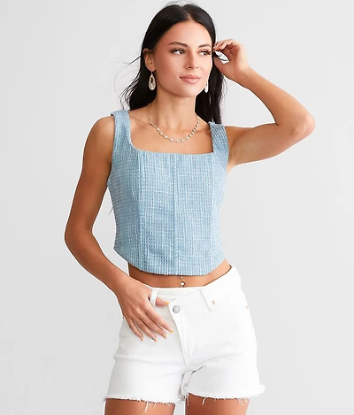 Tweed Corset Tank Top