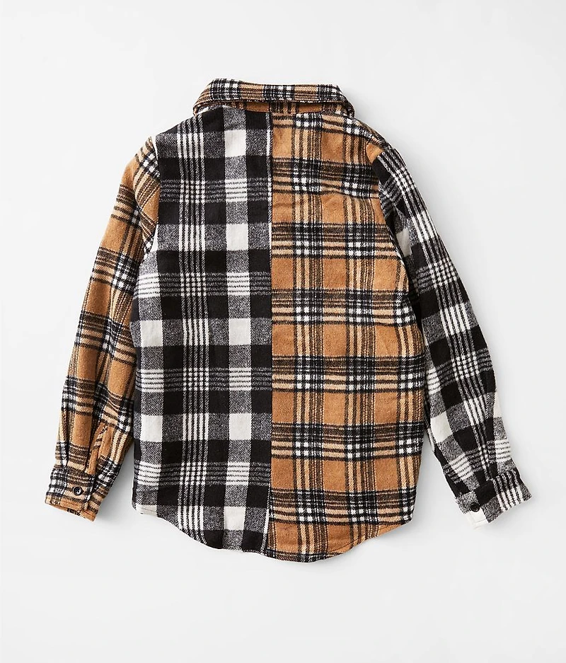 Girls - Mixed Plaid Shacket