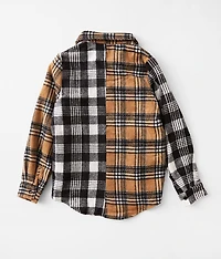 Girls - Mixed Plaid Shacket