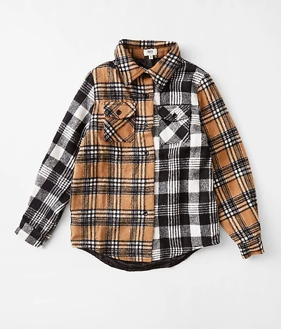 Girls - Mixed Plaid Shacket