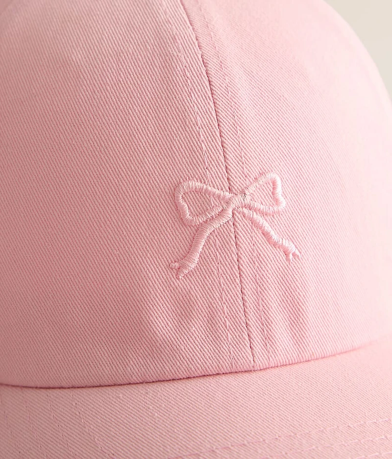 Embroidered Bow Hat