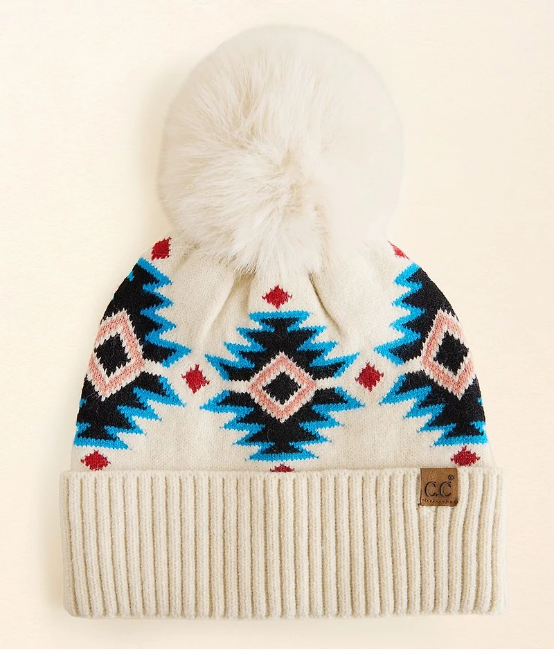 Southwestern Pom Beanie