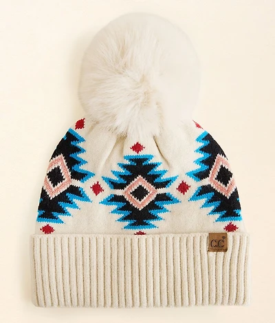 Southwestern Pom Beanie