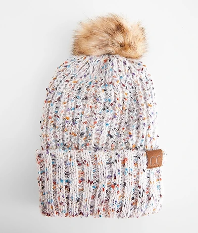 Faux Fur Pom Beanie