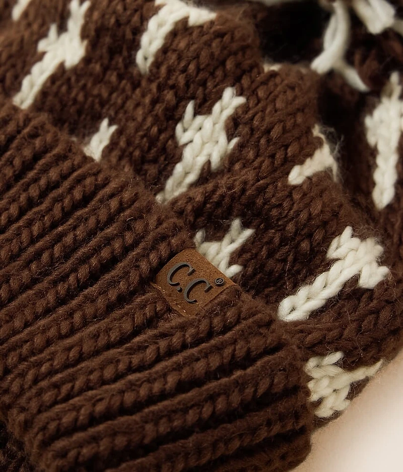 Fringe Pom Beanie