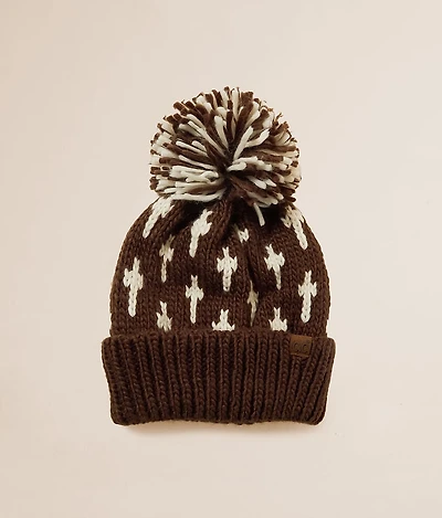 Fringe Pom Beanie